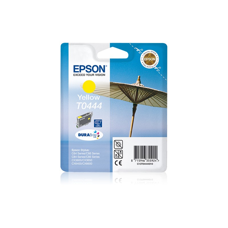 Epson Parasol Singlepack Yellow T0444 DURABrite Ink High Capacity