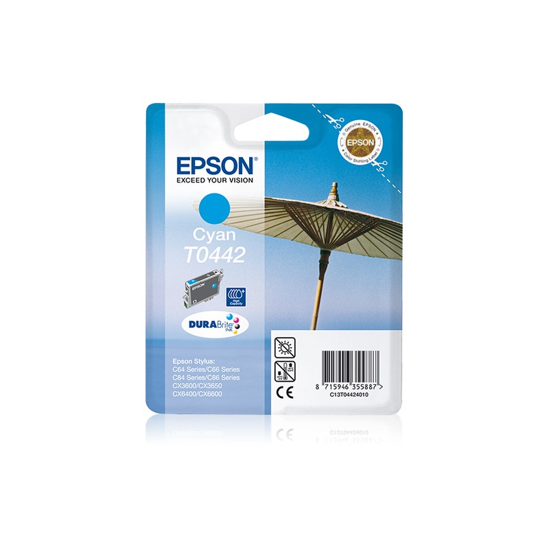 Epson Parasol Singlepack Cyan T0442 DURABrite Ink High Capacity