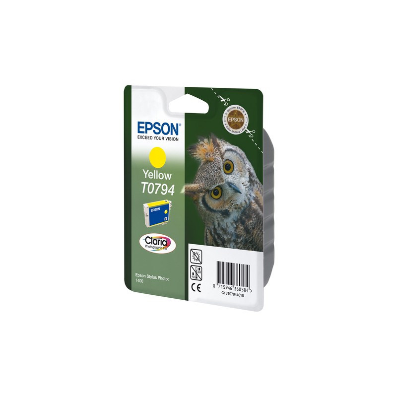 Epson Owl Singlepack Yellow T0794 Claria Photographic Ink