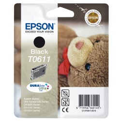 Epson Teddybear Singlepack Black T0611 DURABrite Ultra Ink