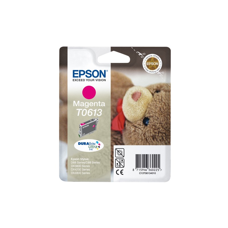 Epson Teddybear Singlepack Magenta T0613 DURABrite Ultra Ink