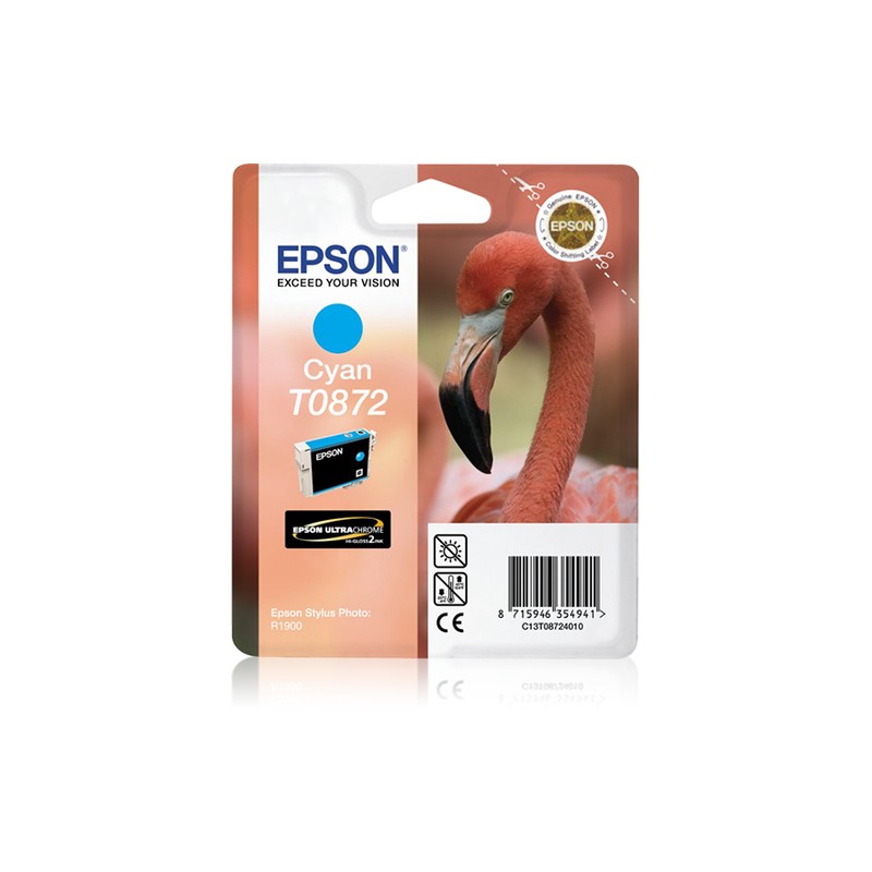 Epson Flamingo Singlepack Cyan T0872 Ultra Gloss High-Gloss 2