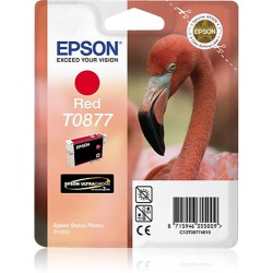 Epson Flamingo Singlepack Red T0877 Ultra Gloss High-Gloss 2