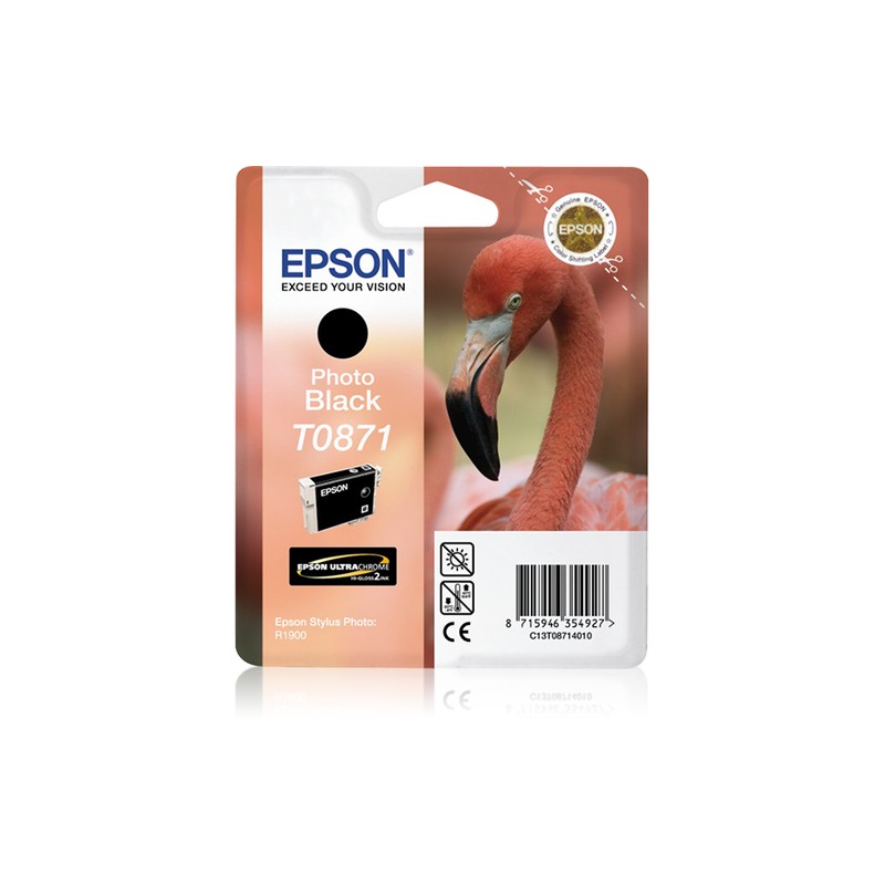 Epson Flamingo Singlepack Photo Black T0871 Ultra Gloss High-Gloss 2