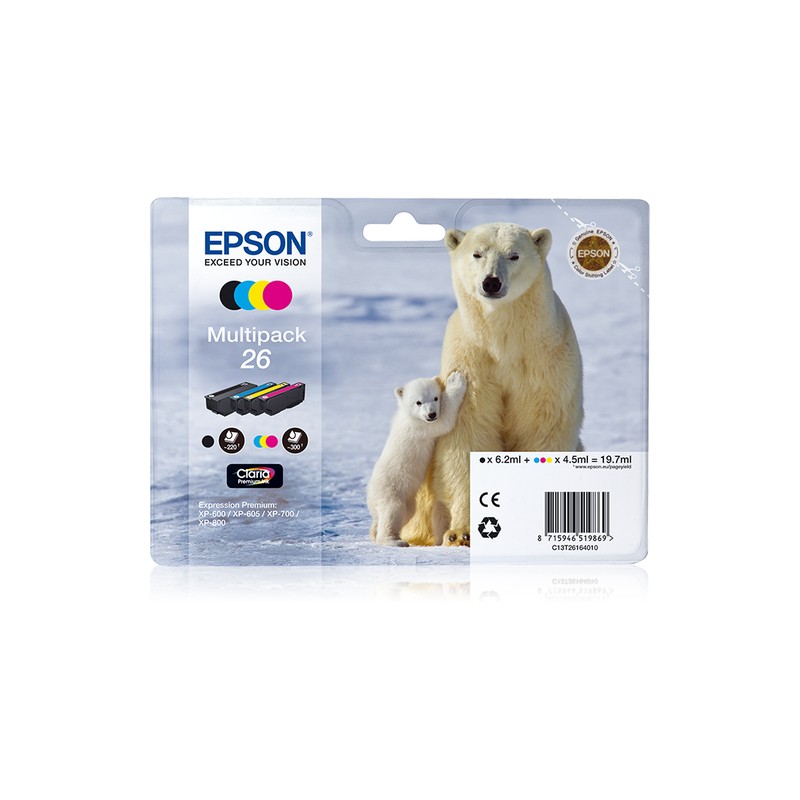 Epson Polar bear Multipack 4-colours 26 Claria Premium Ink