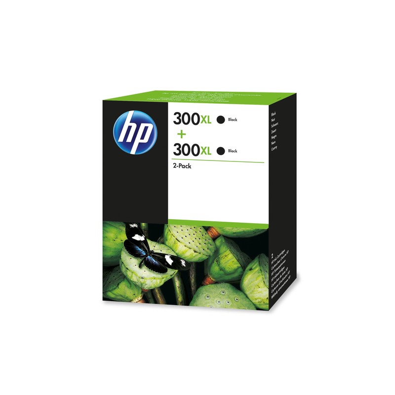 HP 300XL Black Ink Cartridge Twin Pack