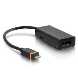 C2G 80934 video cable adapter USB Micro-B HDMI A Black