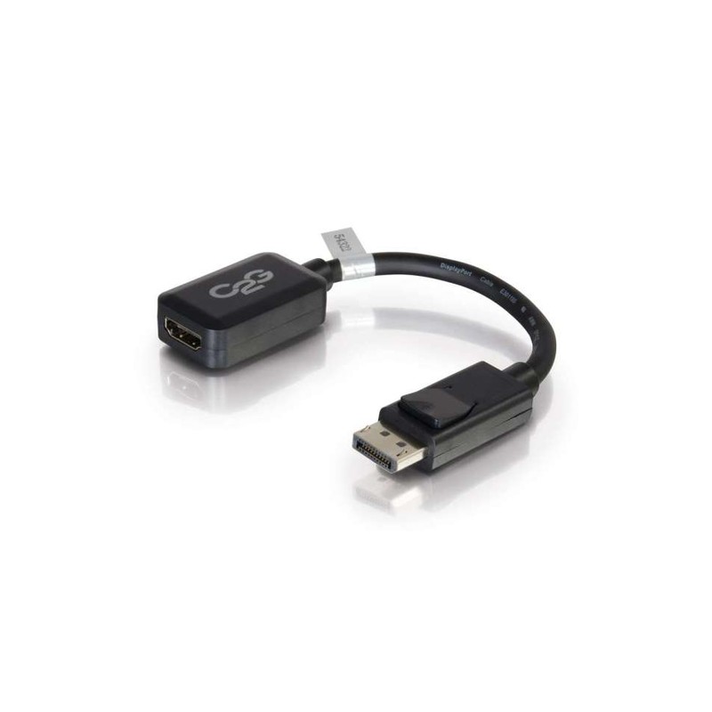 C2G 20cm DisplayPort to HDMI Adapter - DP Male to HDMI Female - Black