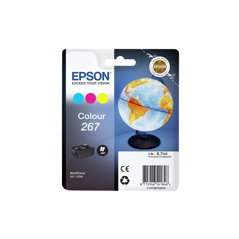 Epson Globe Singlepack Colour 267 ink cartridge