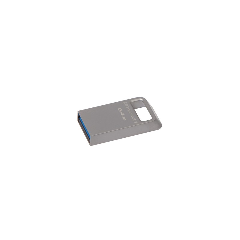 Kingston Technology DataTraveler Micro 3.1 64GB USB flash drive USB Type-A 3.2 Gen 1 (3.1 Gen 1) Metallic