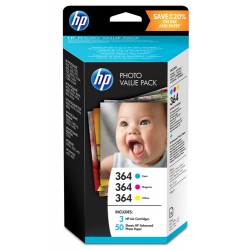 HP Photo Value Pack 364 Series 50 sheets 10x15 cm Original Cyan,Magenta,Yellow Multipack