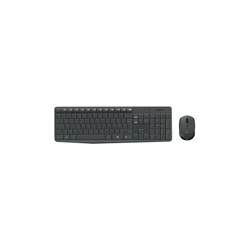 Logitech MK235 keyboard RF Wireless QWERTZ Swiss Black