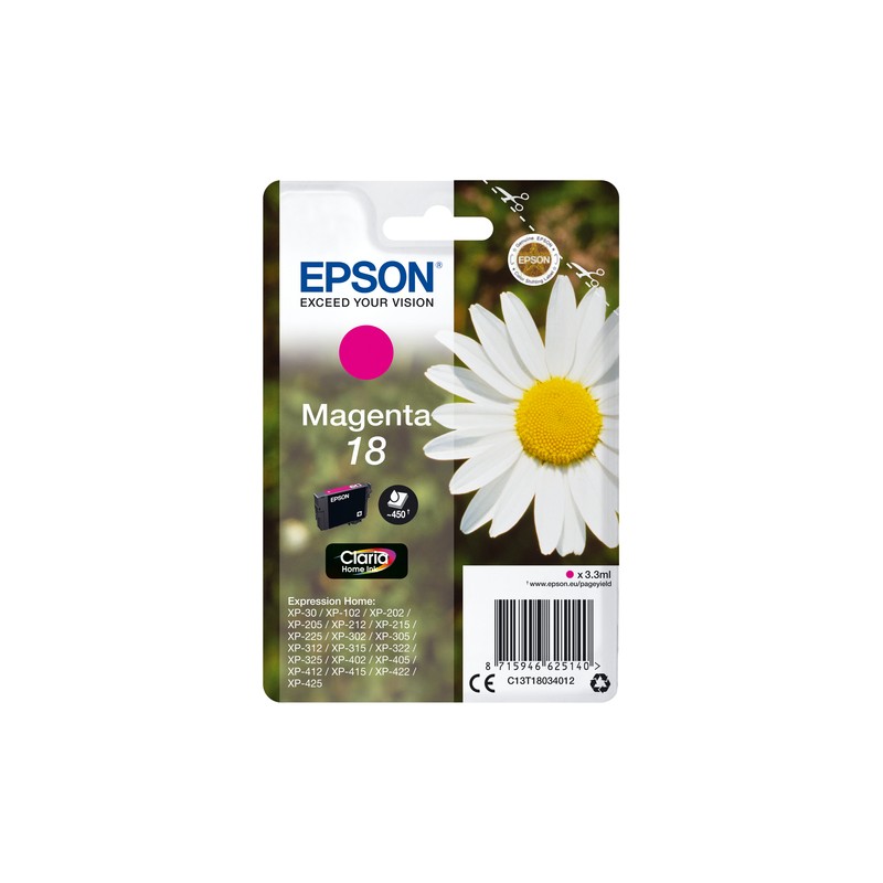 Epson Daisy Singlepack Magenta 18 Claria Home Ink