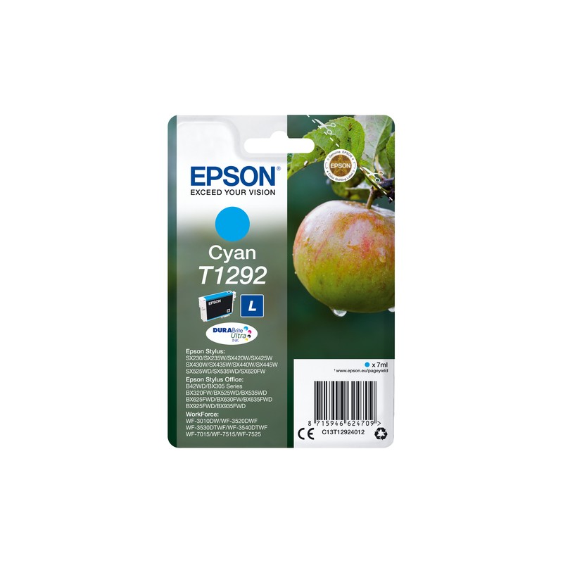 Epson Singlepack Cyan T1292 DURABrite Ultra Ink