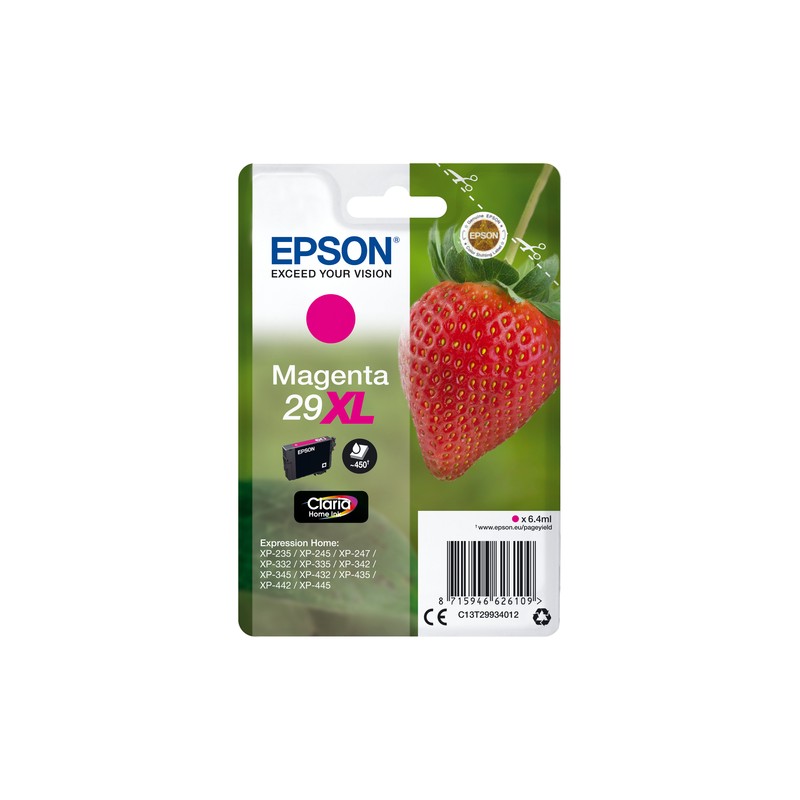 Epson Strawberry Singlepack Magenta 29XL Claria Home Ink