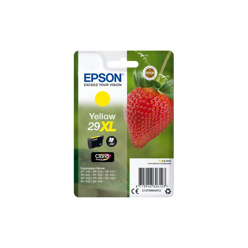 Epson Strawberry Singlepack Yellow 29XL Claria Home Ink