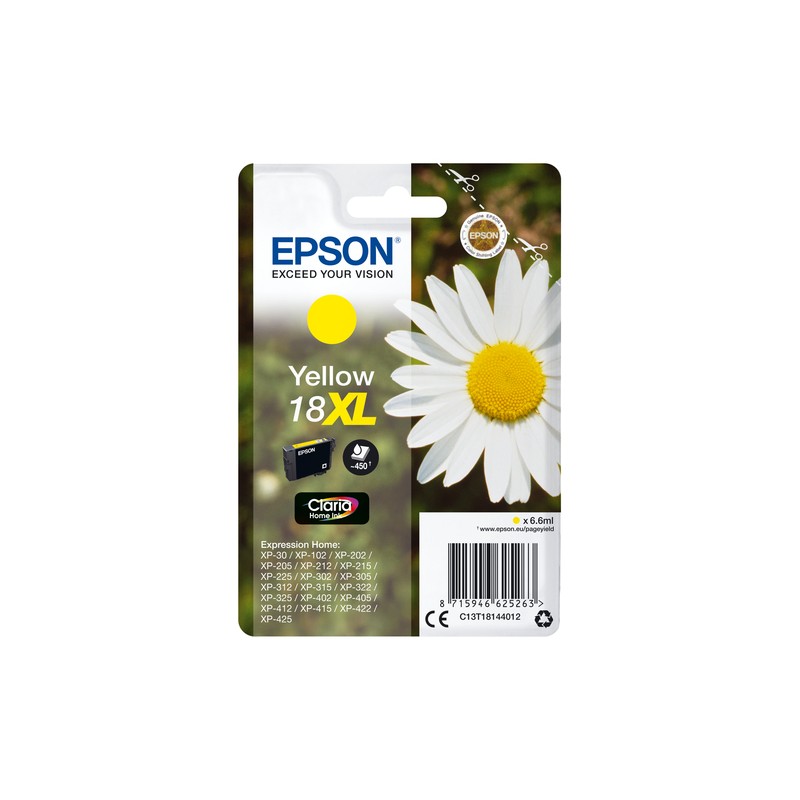 Epson Daisy Singlepack Yellow 18XL Claria Home Ink