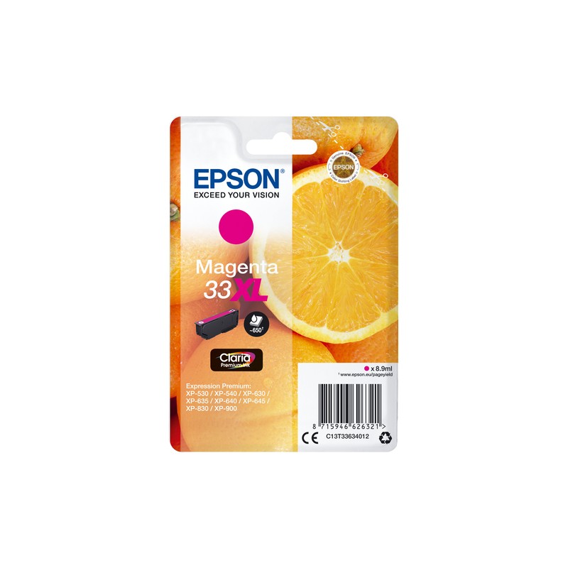 Epson Oranges Singlepack Magenta 33XL Claria Premium Ink