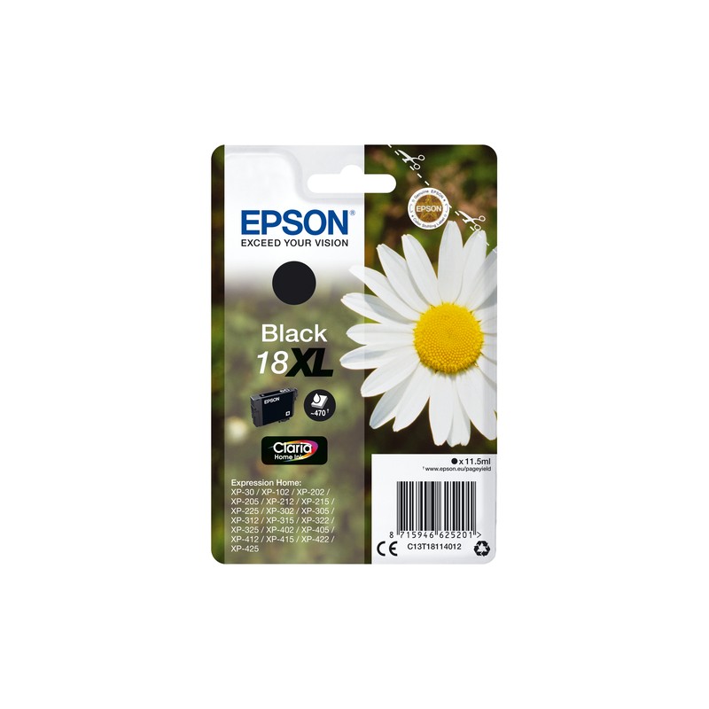 Epson Daisy Singlepack Black 18XL Claria Home Ink