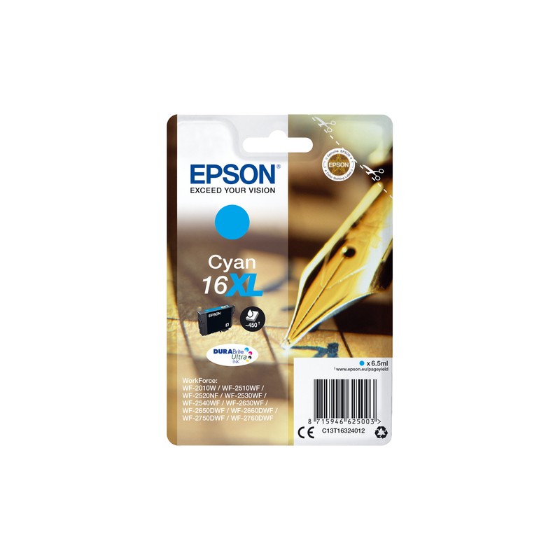 Epson Pen and crossword Singlepack Cyan 16XL DURABrite Ultra Ink