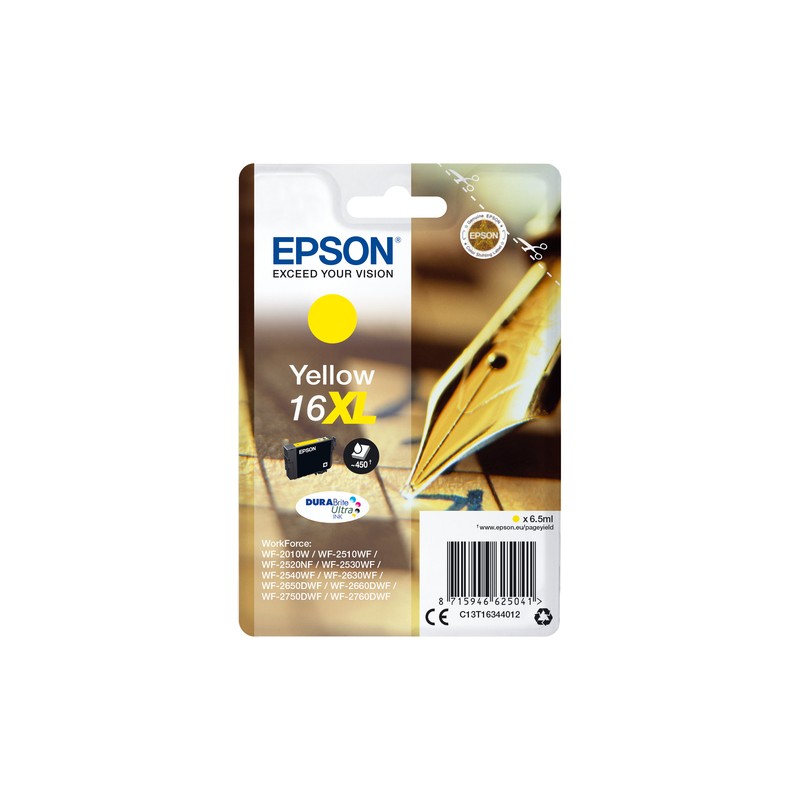 Epson Pen and crossword Singlepack Yellow 16XL DURABrite Ultra Ink