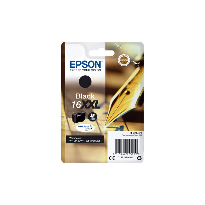 Epson Singlepack Black 16XXL DURABrite Ultra Ink