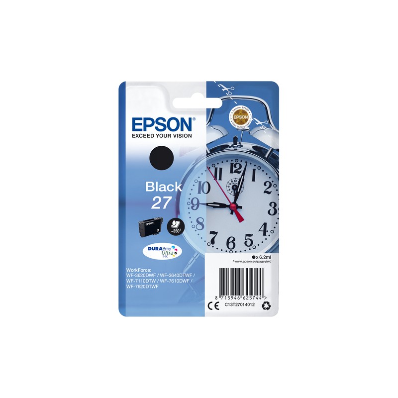 Epson Alarm clock Singlepack Black 27 DURABrite Ultra Ink