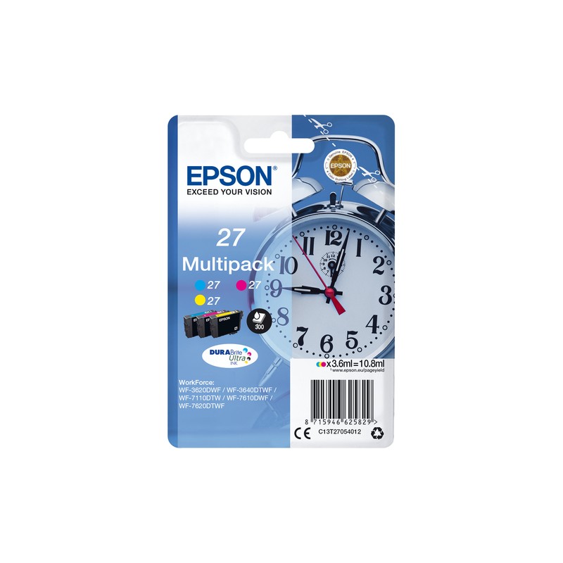 Epson Alarm clock Multipack 3-colour 27 DURABrite Ultra Ink