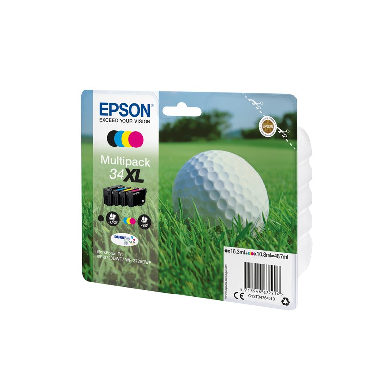 Epson Golf ball Multipack 4-colours 34XL DURABrite Ultra Ink