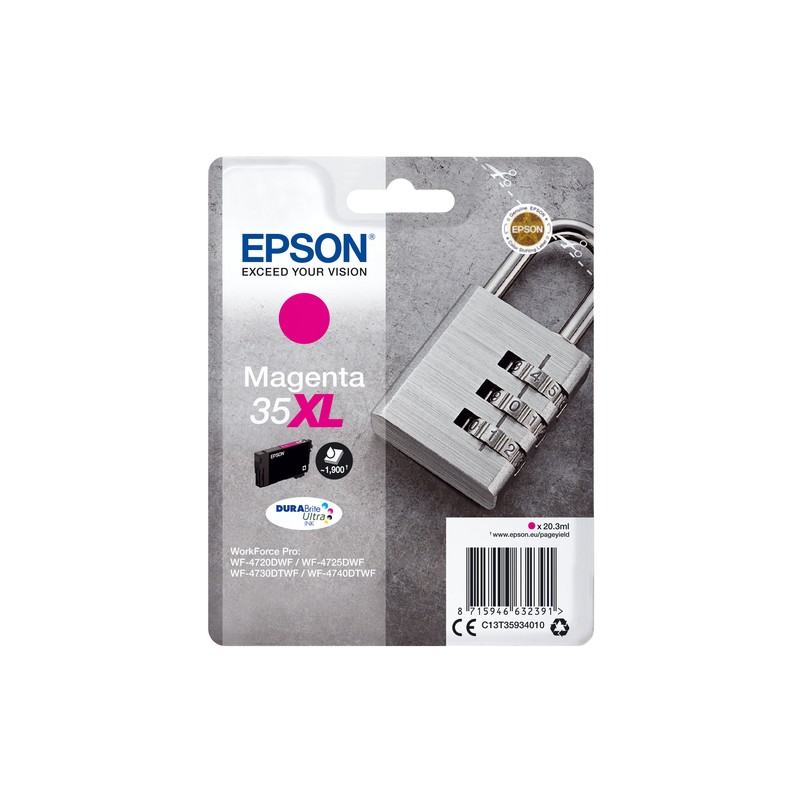 Epson Padlock Singlepack Magenta 35XL DURABrite Ultra Ink