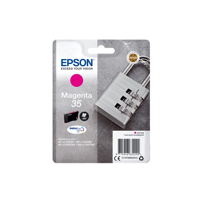 Epson Padlock Singlepack Magenta 35 DURABrite Ultra Ink