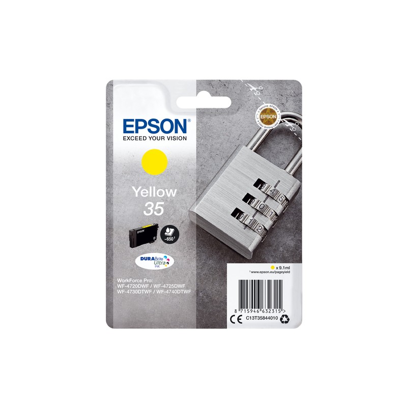 Epson Padlock Singlepack Yellow 35 DURABrite Ultra Ink