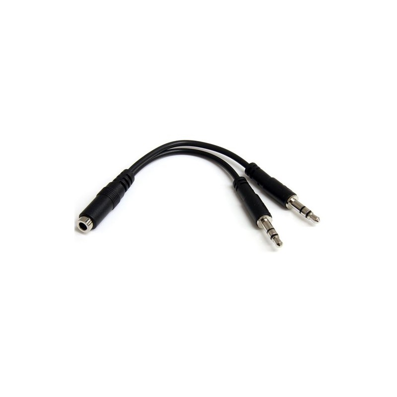 StarTech.com 3.5mm 4 Position to 2x 3 Position 3.5mm Headset Splitter Adapter - F/M