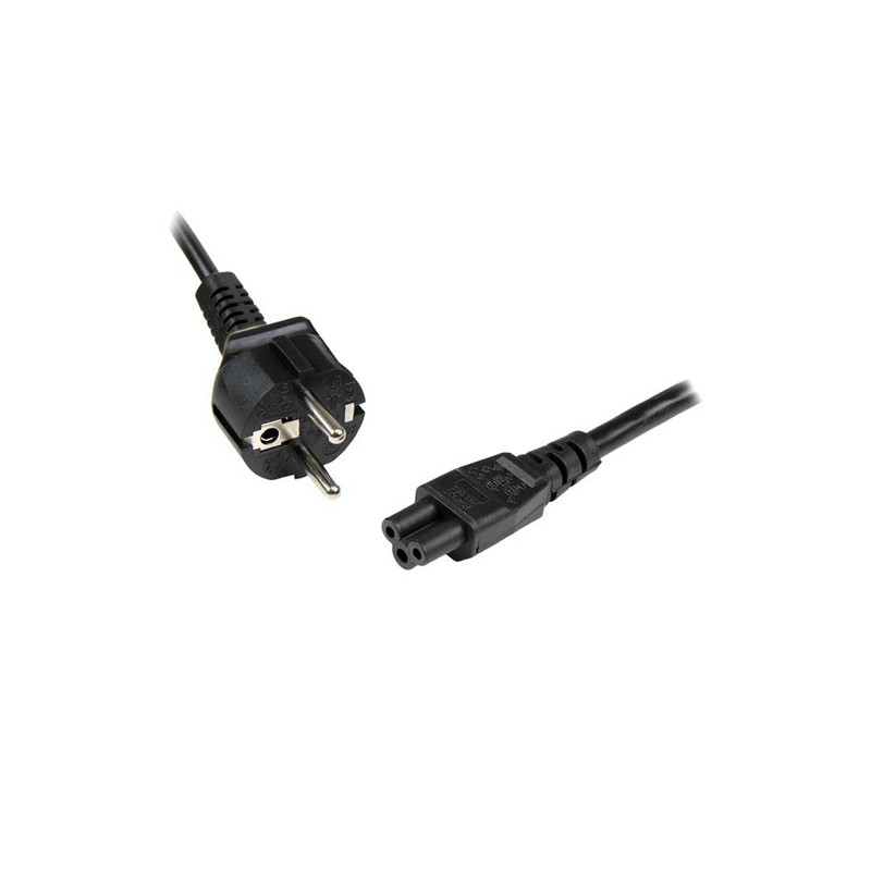 StarTech.com 1m 3 Prong Laptop Power Cord – Schuko CEE7 to C5 Clover Leaf Power Cable Lead