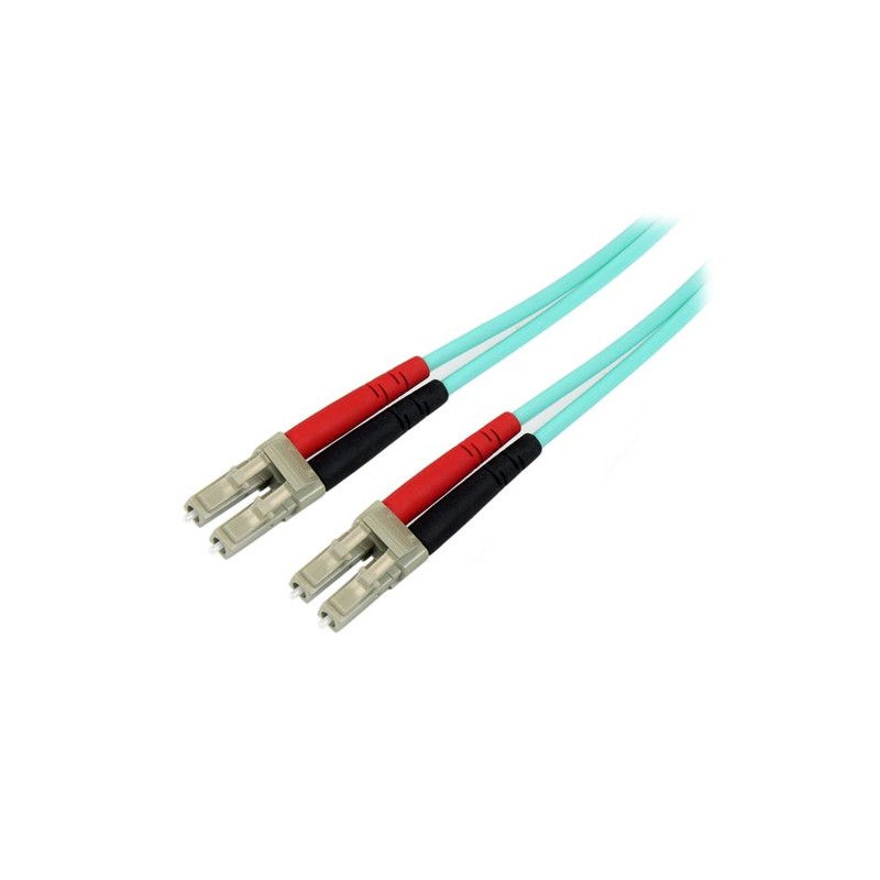 StarTech.com Fiber Optic Cable - 10 Gb Aqua - Multimode Duplex 50/125 - LSZH - LC/LC - 1 m