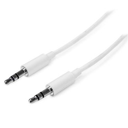 StarTech.com 2m White Slim 3.5mm Stereo Audio Cable - Male to Male