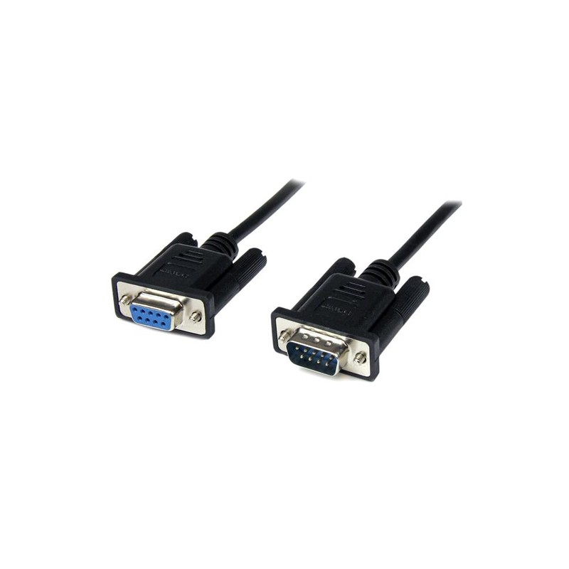 StarTech.com 2m Black DB9 RS232 Serial Null Modem Cable F/M