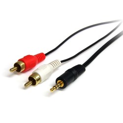 StarTech.com 3 ft Stereo Audio Cable - 3.5mm Male to 2x RCA Male