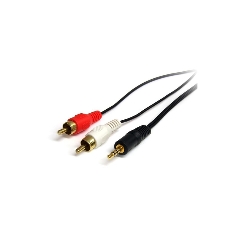 StarTech.com 3 ft Stereo Audio Cable - 3.5mm Male to 2x RCA Male