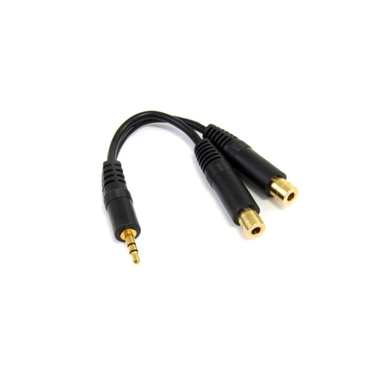 StarTech.com 6in Stereo Splitter Cable - 3.5mm Male to 2x 3.5mm Female