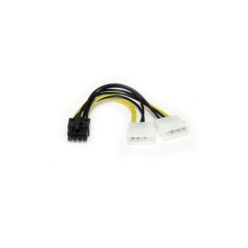 StarTech.com 6in LP4 to 8 Pin PCI Express Video Card Power Cable Adapter