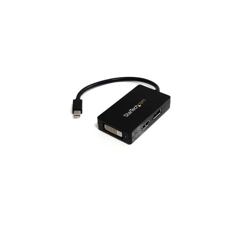 StarTech.com Travel A/V adapter: 3-in-1 Mini DisplayPort to DisplayPort DVI or HDMI converter