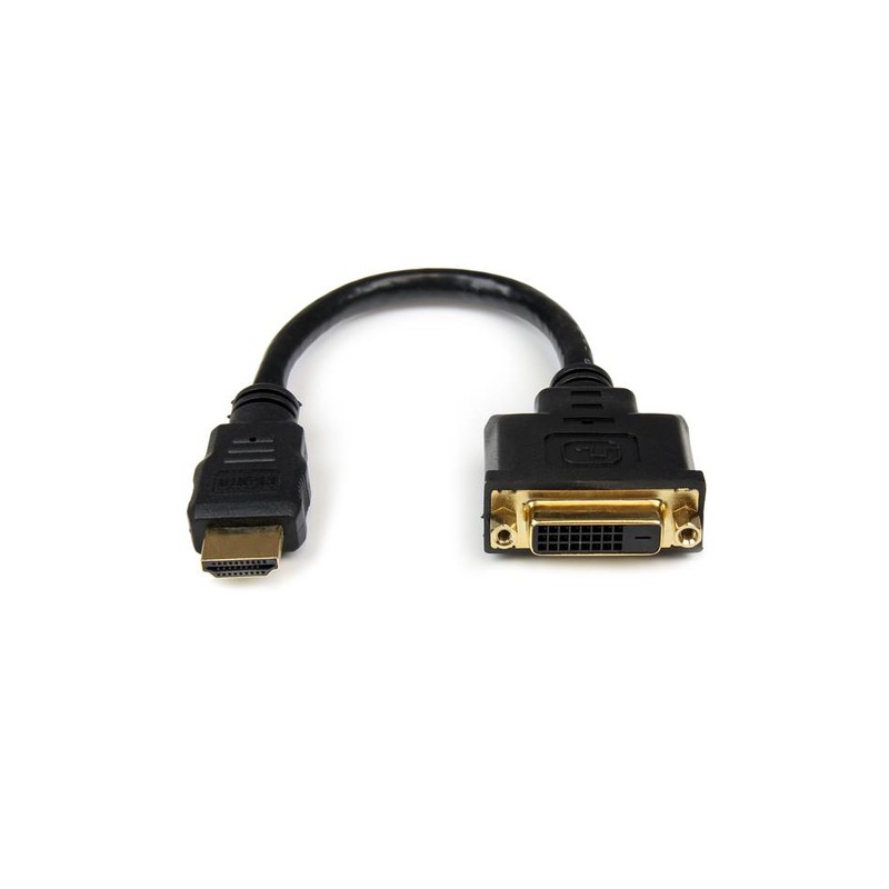 StarTech.com 8in HDMI to DVI-D Video Cable Adapter - HDMI Male to DVI Female