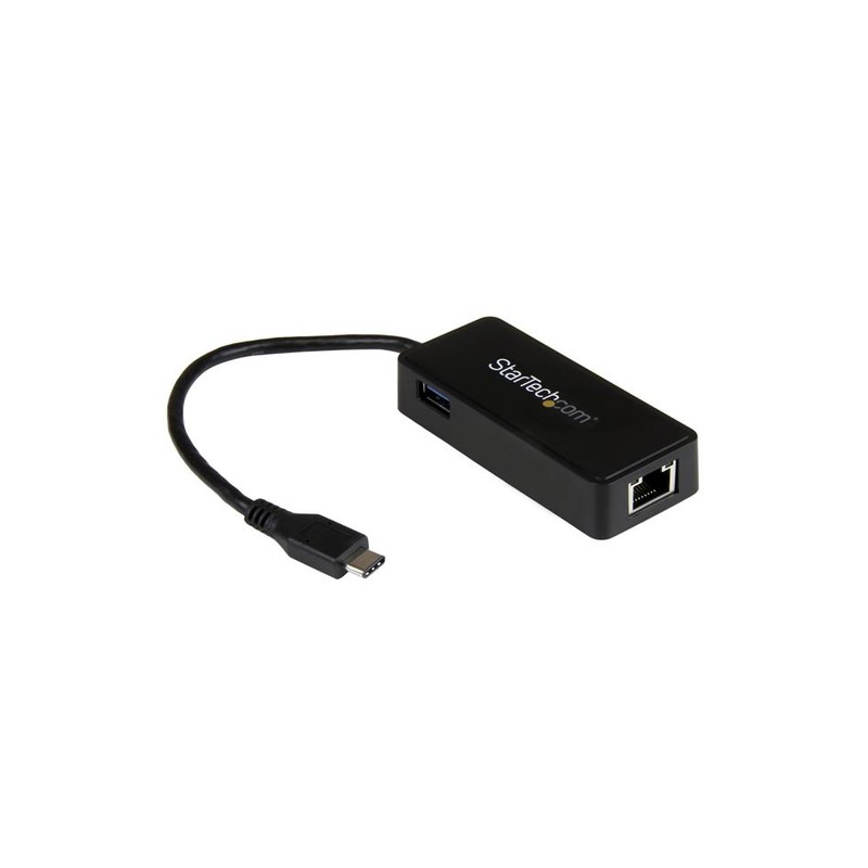 StarTech.com USB-C to Gigabit Network Adapter with Extra USB 3.0 Port