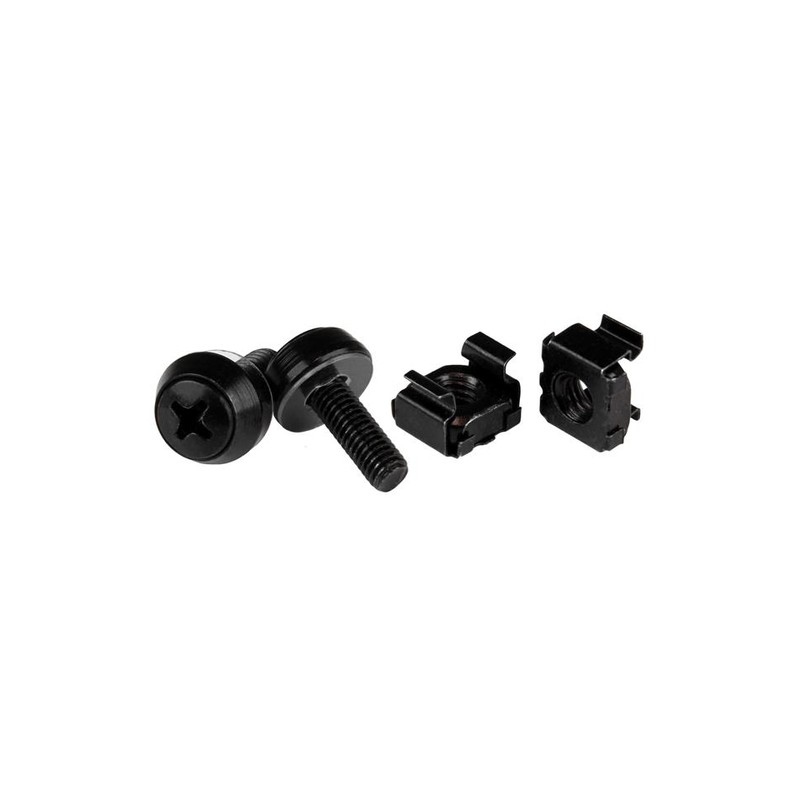 StarTech.com M5 x 12mm - Screws and Cage Nuts - 50 Pack, Black