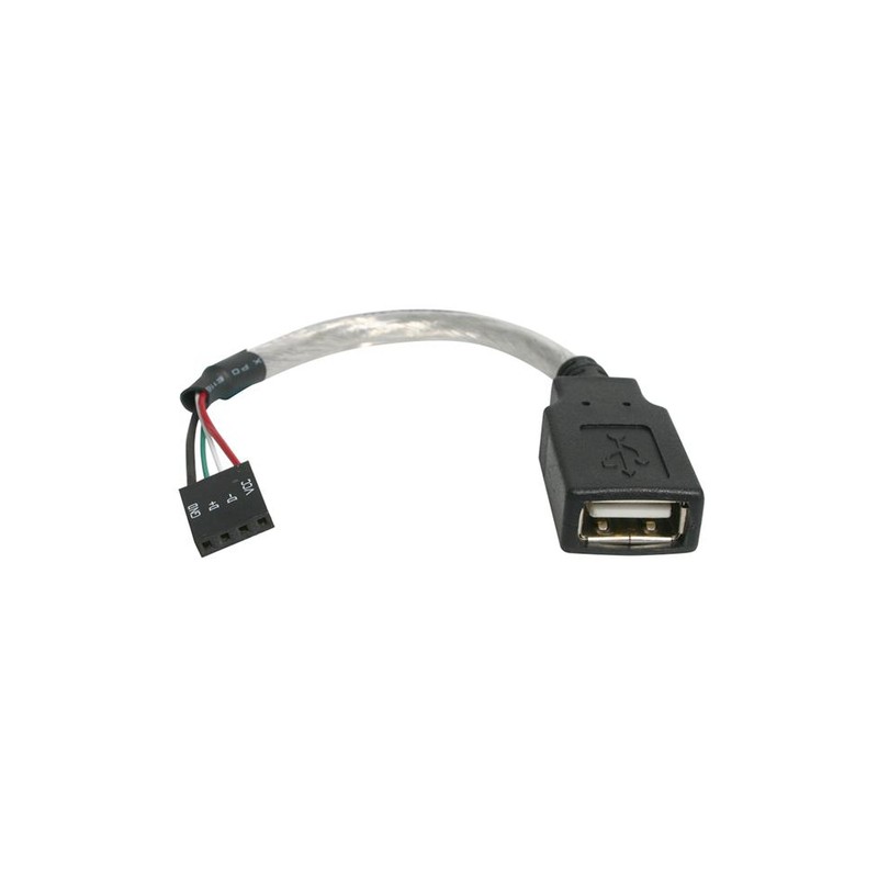 StarTech.com 6in USB 2.0 Cable - USB A Female to USB Motherboard 4 Pin Header F/F