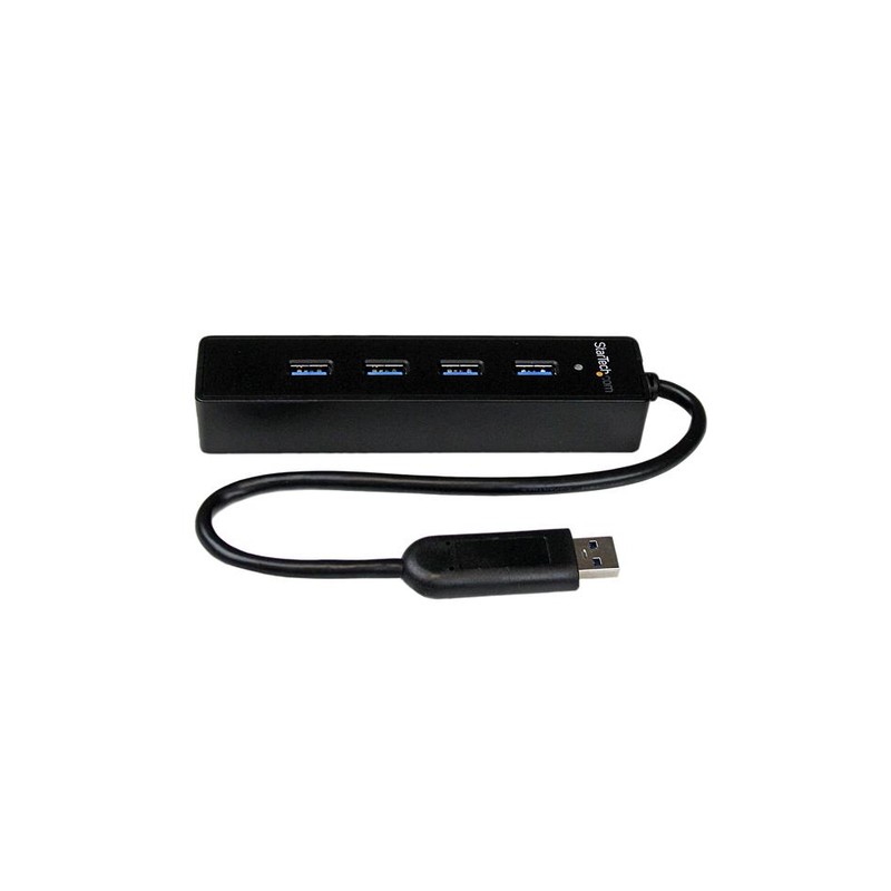 StarTech.com 4 Port Portable SuperSpeed USB 3.0 Hub with Built-in Cable