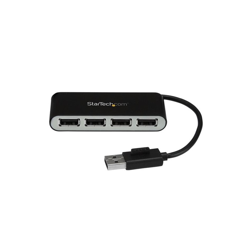 StarTech.com 4-Port Portable USB 2.0 Hub with Built-in Cable