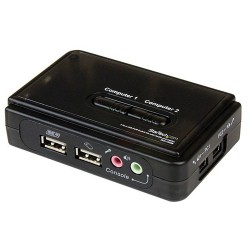 2 Port USB KVM Switch w/Audio & Cables