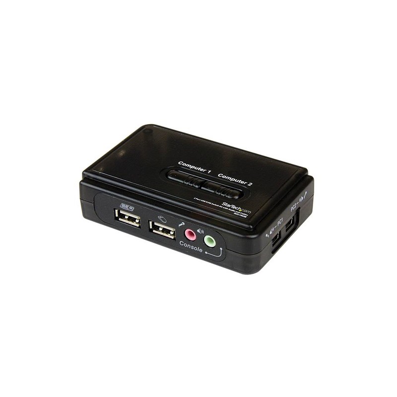 2 Port USB KVM Switch w/Audio & Cables